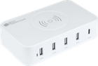 Ładowarka do telefonów Good Connections 60 W + 10 W QU 4 x USB-A USB-C PD GaN White (4014619842711)