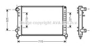 FTA2262 AVA Радіатор охолодження двигуна DOBLO 1.9D MT +AC 00- (Ava) Ava (FTA2262)