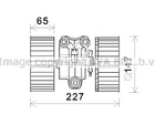 BW8470 AVA Вентилятор салону 5 E39, X5 E53 96-, Range Rover III 02- Ava (BW8470)