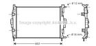 RT2307 AVA Радіатор охолодження двигуна MEGANE2/SCENIC MT +-AC 02 (Ava) Ava (RT2307)