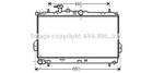 HY2097 AVA Радіатор охолодження HYUNDAI MATRIX (FC) (01-) 1.6 i (вир-во AVA) Ava (HY2097)