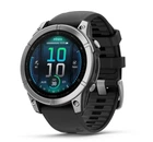 Смарт-часы GARMIN Fenix E 47mm AMOLED Stainless Steel with Black Silicone Band (010-03025-02/00)