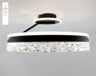 Управляемая светодиодная СМАРТ люстра ESLLSE STELLA C ICE 90W 2R SMART 500x215мм Чёрная