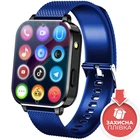 Умные смарт-часы телефон JETIX DF100 Pro c 4G видеозвонком и влагозащитой IP67 (Blue) + Защитная пленка