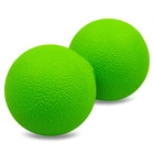 Мяч массажный двойной для МФР и самомассажа Zelart Duoball Зеленый (12,5 x 6 см) (FI-8234)