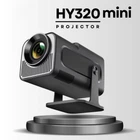 Проектор SmartTV домашній кінотеатр UltraHD HY320 Mini 4K Android 11 WI-FI6 Bluetooth HDMI 150" 300ANSI чорний