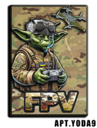 Военный шеврон Shevron.patch мастер Йода FPV с дроном мультикам на липучке (YODA9)