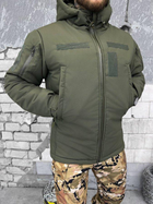 Зимова тактична куртка з утеплювачем та підкладкою Omni-Heat Softshell Olive M