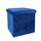 Пуф для хранения велюровый MVM TH-05 Синий (TH-05 BLUE)