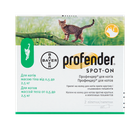 Каплі для котів Bayer Profender для лікування гельмінтозів 2 піпетки 0,5-2,5 кг