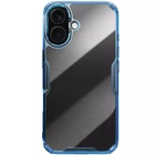 Ультратонкий чохол Nillkin Nature Pro Series для Apple iPhone 16 прозорий синій (Blue Transparent)