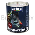 Емаль-ґрунт алкідна ZEBRA PROF 076Р 0,8 кг темно-вишнева