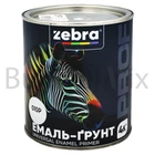 Емаль-ґрунт алкідна ZEBRA PROF 010Р 0,8 кг біла