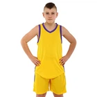 Форма баскетбольная LIDONG L221 (полиэстер, размер 5XL, Желтый-фиолетовый)