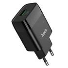 Зарядное устройство HOCO C72Q Glorious single port QC3.0 charger 18W Black (6931474732507)