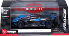 Metalowy model samochodu Bburago Bugatti Bolide 1:43 Czarno-niebieski (4893993383061)