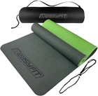 Коврик для йоги и фитнеса EasyFit EF-1924s-BG TPE+TC ECO-Friendly двухслойный каремат в чехле 6 мм Темно-зеленый с салатовым (56002570)
