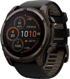 Смарт-часы Garmin fenix 8 51mm Solar Sapphire Carbon Gray Dlc Titanium With Black and Pebble Gray Silicone Band (010-02907-11) (8KN034512) - Уценка