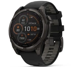 Смарт-годинник Garmin Fenix 8 47 mm Solar Sapphire, Carbon grey DLC titanium with Black/pebble grey silicone band (010-02906-11)