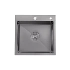 Кухонная мойка Kroner KRP Schwarze - 4545HM PVD (3.0/1.0 мм) черная
