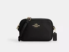 Женская кожаная сумка Coach Mini Jamie Camera Bag черная