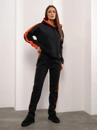 Спортивный костюм на флисе женский ISSA PLUS 14934 XXL Черный (issa2007682658558)