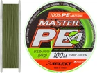 Шнур Select Master PE 100 м 0.06 мм 9 кг Темно-зеленый (18700140)