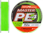 Шнур Select Master PE 150 м 0.12 мм 15 кг Салатовый (18700152)