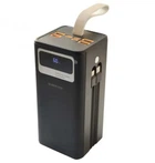 Портативний зарядний пристрій Power Bank BOROFONE DBT35B 50000 mAh, із вбудованими кабелями Black