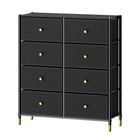 Комод побутовий LUMINARIA ELEGANCE BLACK 8B (органайзер для зберігання речей та одягу)