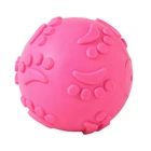 Игрушка мяч Lesko DT1149 Pink D:6,0 см жевательный резиновый для собак