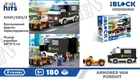 Конструктор Kids hits IBLOCK JUNIOR арт. KH41/003/3 180 дет., Armoured Vehicle In Pursuit короб. 24*16*6 cm