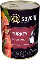 Вологий корм Savory для дорослих собак з індичкою