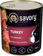 Вологий корм Savory для дорослих собак з індичкою