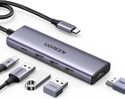 USB-Хаб UGREEN Type-C to 3xUSB3.0+HDMI+Type-C Multifunction Adapter Grey (UGR-15597)