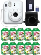 Набор Fujifilm INSTAX Mini 12 Clay White белая фотокамера мгновенной печати / картриджи 100 фото / чехол черный / альбом 64 фото Черный