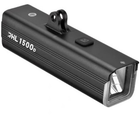 Lampa rowerowa przednia Rockbros  z powerbankiem 5000 mAh 1500 lm IPX6 RHL1500 Czarna (7381758550409)