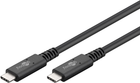 Kabel Goobay USB 4.0 Gen 3x2 Wtyk USB-C - Wtyk USB-C 100 W Black 1 m (4040849602009)