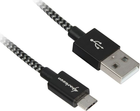 Кабель Sharkoon USB 2.0 USB-A - Micro-USB Black/Gray 3 м (4044951027026)