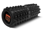Масажний ролик EF Solid Roller 33х13 см чорний (ролер, валик, циліндр для МФР та йоги, масажер для спини, ніг, рук, шиї) WS-GR1.2s-Bk