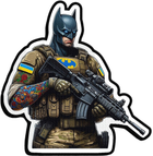 Военный шеврон Shevron.patch супергерой Бэтмен с автоматом на липучке (BATMAN2)