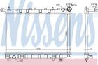 Радиатор NS 100 NX(90-)1.6 и 16V(+)[OE 21410-62C01] Nissens (62949)