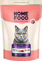 Сухой корм для кошек Home Food For British and Scottish breeds/for large breeds с индейкой и уткой