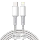 Кабель Baseus High Density Braided Fast Charging Cable Type-C to Lightning PD 20W 2m CATLGD-A02 White