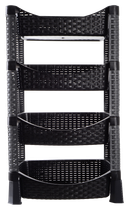 Етажерка 4-х ярусна Violet House 0740 Ротанг Гелаксі Black (7035364)
