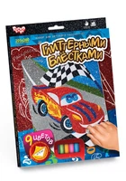 Розмальовка глітером за номерами Danko Toys Тачки РГН-02-02