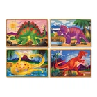 Деревянный пазл 4 в 1 Melissa&Doug "Динозавры" 12х4 элементов 15х20 см MD3791