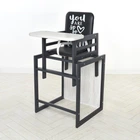 Стульчик для кормления Graphite Аляска (2 в 1) из натуральных материалов, с подножкой и легким уходом (до 25 кг)