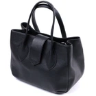 Замечательная женская сумка с двумя ручками из натуральной кожи Shvigel Bag 22829 Черная