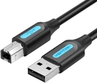 Кабель Vention USB AM-BM, 1.0 м, 480Mbps Printer PVC Чорний (COQBF)